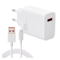   XIAOMI MDY-16-EF hálózati töltő USB aljzat 33W, PD gyorstöltő + Type-C kábel, FEHÉR