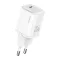 USAMS CC248 hálózati töltő Type-C aljzat 20W, PD gyorstöltő, FEHÉR