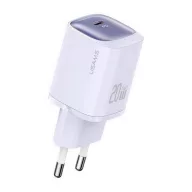   USAMS CC248 hálózati töltő Type-C aljzat 20W, PD gyorstöltő, LILA