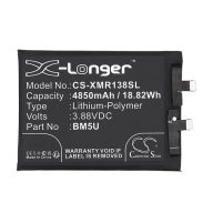   Redmi Note 13 Pro Plus 5G CAMERON SINO Li-Polymer akku 3, Redmi BM5U kompatibilis, FEKETE