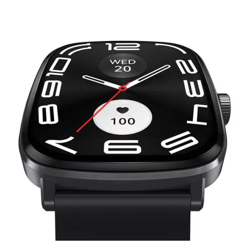 HAYLOU RS5 okosóra szilikon szíj, 150+ sport mód, FEKETE