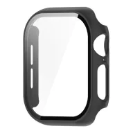   Apple Watch Series 11 46mm / 10 46mm GIGAPACK Műanyag keret BUMPER, ütésállóság + kijelzővédő üveg, FEKETE