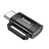 HOCO UA31E adapter lightning aljzat - Type-C, OTG, FEKETE