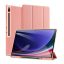 Samsung Tab S10 Ultra LTE DUX DUCIS DOMO tok álló, bőr hatású aktív FLIP, ceruza tartó, RÓZSASZÍN
