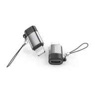   iPhone 14 Plus / 14 Pro Max / 14 Pro AWEI A11 adapter Type-C aljzat - lightning, OTG, VILÁGOSSZÜRKE