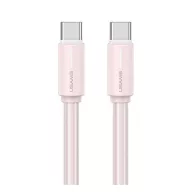 USAMS YU adatkábel Type-C - Type-C, 100cm, RÓZSASZÍN