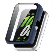   Samsung Fit 3 GIGAPACK Műanyag keret BUMPER, ütésállóság + kijelzővédő üveg, SÖTÉTKÉK