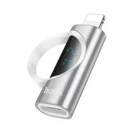   iPhone 14 Plus / 14 Pro Max / 14 Pro HOCO UA32B adapter Type-C aljzat - lightning, LED kijelző, EZÜST