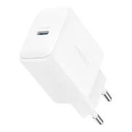   JOYROOM hálózati töltő Type-C aljzat 20W, PD gyorstöltő 3.0 + Type-C kábel, FEHÉR