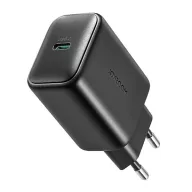   JOYROOM hálózati töltő Type-C aljzat 25W, PD gyorstöltő 3.0, FEKETE