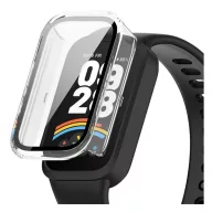   Xiaomi Smart Band 9 Active GIGAPACK Műanyag keret BUMPER, ütésállóság + kijelzővédő üveg, ÁTLÁTSZÓ