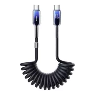   JOYROOM CRYSTAL-CLEAR adatkábel Type-C - Type-C, 150cm, FEKETE