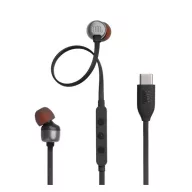   JBL T310 fülhallgató SZTEREO (Type-C, felvevő gomb, lapos kábel) FEKETE