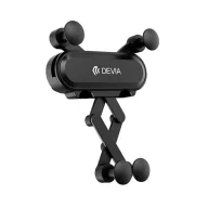 DEVIA tartó szellőzőre, 4-6.9" méret, FEKETE