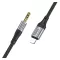iPhone 14 Plus / 14 Pro Max / 14 Pro HOCO audió kábel 3.5mm jack - lightning, 100cm, FEKETE