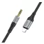 iPhone 14 Plus / 14 Pro Max / 14 Pro HOCO audió kábel 3.5mm jack - lightning, 100cm, FEKETE