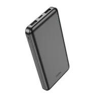   HOCO J100 vésztöltő 2 USB aljzat (10000mAh, 2.1A, gyorstöltő, LED jelzés) FEKETE