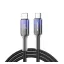 iPhone 14 Plus / 14 Pro Max / 14 Pro JOYROOM CRYSTAL-CLEAR adatkábel Type-C - lightning, 120cm, FEKETE