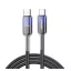 JOYROOM CRYSTAL-CLEAR adatkábel Type-C - Type-C, 120cm, FEKETE