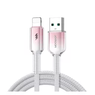   iPhone 14 Plus / 14 Pro Max / 14 Pro JOYROOM CRYSTAL-CLEAR adatkábel USB - lightning, 120cm, FEHÉR