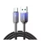 JOYROOM CRYSTAL-CLEAR adatkábel USB - Type-C, 120cm, FEKETE