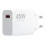 XIAOMI hálózati töltő USB aljzat 45W, gyorstöltő, FEHÉR