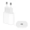 iPhone 17e / 17 Pro Max / 17 Pro APPLE hálózati töltő Type-C aljzat 20W, MUVV3ZM/A és MHJE3ZM/A utód, FEHÉR