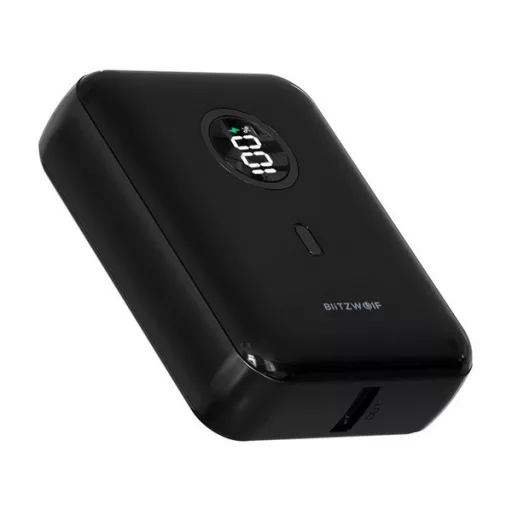 BLITZWOLF BW-P21 vésztöltő Type-C aljzat 10000mAh, LED jelzés, FEKETE