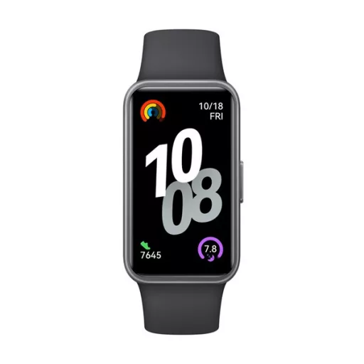 HUAWEI Band 10 okoskarkötő aktivitásmérő, szilikon szíj, FEKETE