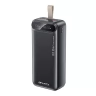   AWEI PA-12 vésztöltő 2 USB+Type-C aljzat 30000mAh, LED kijelző, FEKETE