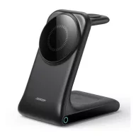   iPhone 17e / 17 Pro Max / 17 Pro JOYROOM asztali töltőállvány 3in1 15W, Apple Watch töltő, FEKETE