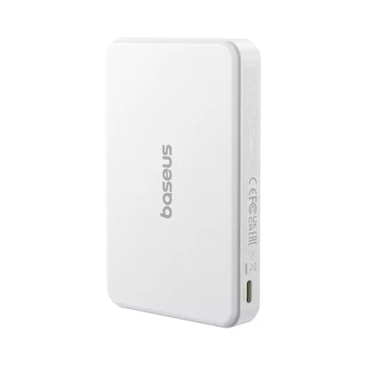 BASEUS Airpow2 Qi2 vésztöltő USB+Type-C aljzat 10000mAh, Qi2, FEHÉR