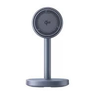   BASEUS ORBIT 2 PRO asztali töltőállvány 2in1 20W, Qi2, VILÁGOSSZÜRKE