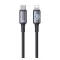iPhone 14 Plus / 14 Pro Max / 14 Pro USAMS HUAN adatkábel Type-C - lightning, 120cm, SÖTÉTSZÜRKE