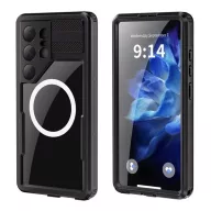   Samsung S25 Ultra SHELLBOX MARS műanyag telefonvédő 360°-os védelem, MagSafe, FEKETE