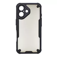   Defender szilikon telefonvédő (ütésállóság, légpárnás sarok, akril hátlap, kameravédő) FEKETE