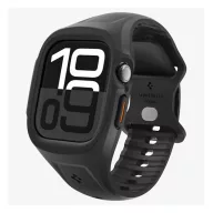   Apple Watch Series 11 46mm / 10 46mm SPIGEN LIQUID AIR PRO szilikon óra keret szilikon szíj, ütésállóság, FEKETE