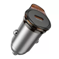   HOCO NZ16 autós töltő Type-C aljzat 30W, PD gyorstöltő, SÖTÉTSZÜRKE
