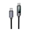 HOCO U112 adatkábel Type-C - Type-C, 100cm, FEKETE