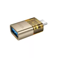HOCO UA36B adapter USB aljzat - Type-C, OTG, ARANY