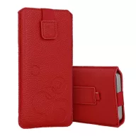   DEKO tok álló (univerzális, kör, kihúzható tépőzár, övre fűzhető, 6.9" méret) PIROS