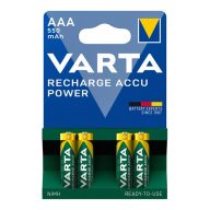  VARTA RECHARGE ACCU POWER elem AAA, újratölthető, 4db/csomag