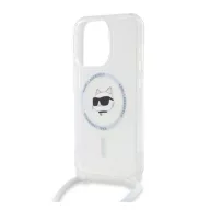   KARL LAGERFELD IML CROSSBODY CHOUPETTE HEAD MAGSAFE szilikon telefonvédő ütésállóság, nyakpánt, ÁTLÁTSZÓ
