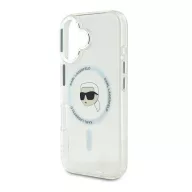   iPhone 16 KARL LAGERFELD IML KARL HEAD METAL FRAME MAGSAFE szilikon telefonvédő ütésállóság, MagSafe, ÁTLÁTSZÓ