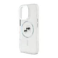   KARL LAGERFELD IML K&CH HEADS METAL FRAME MAGSAFE szilikon telefonvédő ütésállóság, MagSafe, ÁTLÁTSZÓ