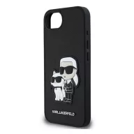   iPhone 17e / 16e KARL LAGERFELD PU SAFFIANO KARL AND CHOUPETTE szilikon telefonvédő ütésállóság, 3D, FEKETE