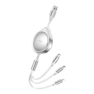   REMAX DRIP adatkábel 3in1 USB - Type-C/lightning/microUSB, 100cm, EZÜST