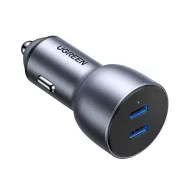   UGREEN CD213 autós töltő 2 Type-C aljzat 36W, PD gyorstöltő 4.0, SÖTÉTSZÜRKE