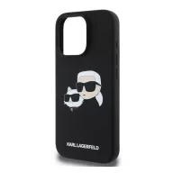   KARL LAGERFELD LIQUID SILICONE DOUBLE HEADS MAGSAFE szilikon telefonvédő ütésállóság, MagSafe, FEKETE