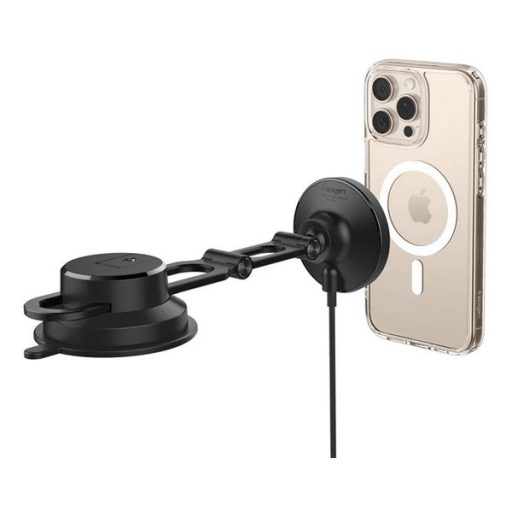 SPIGEN ONETAP PRO4 autós tartó műszerfalra, 15W, FEKETE